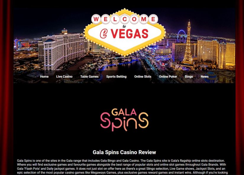 Review of Gala Spins Online Casino